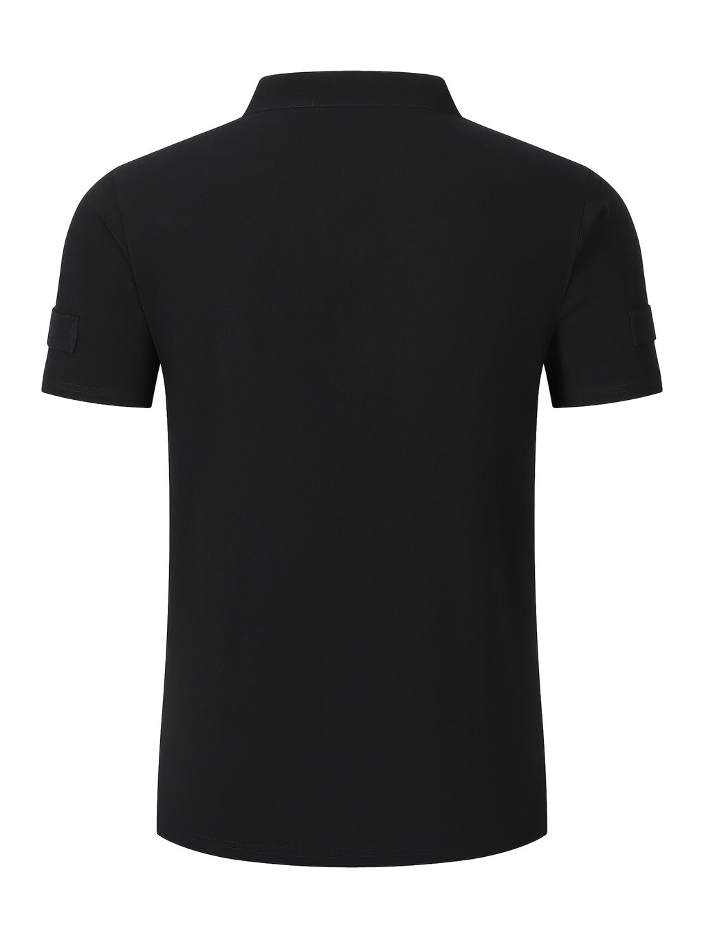 Men's Solid Color V-Neck Short Sleeve T-Shirt, Summer Casual Breathable Solid Color Top, Simple Fashionable Trendy Men's Clothing - Black