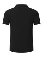 Men's Solid Color V-Neck Short Sleeve T-Shirt, Summer Casual Breathable Solid Color Top, Simple Fashionable Trendy Men's Clothing - Black