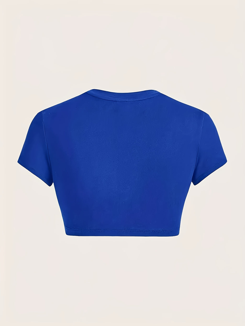 Women'S Fitted Stretch T-Shirt - Casual Basic Top, Comfortable Elastic Fit, All-Season Casual And Formal Wear - Machine Washable. Essential Daily T-Shirt, Versatile Clothing, Fashionable Design, Comfortable Wear, Office Attire, Easy Style - Blue