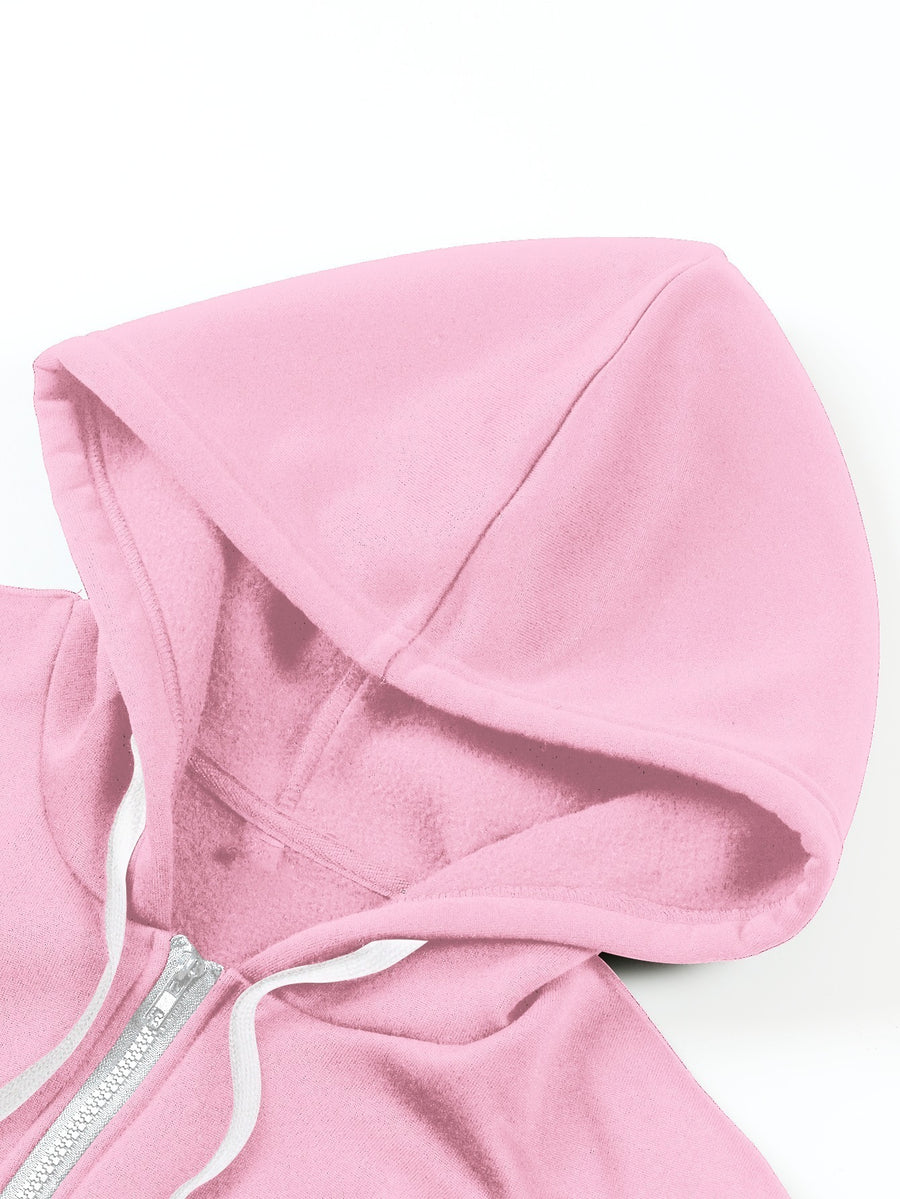 Licensed by Wb-Women'S Hoodie with Spidey Print-Spring And Autumn Casual Zip Hoodie, Fashion Sweatshirt, Spring And Autumn Vibrant Hoodie Zip Hoodie, Women'S - Pink