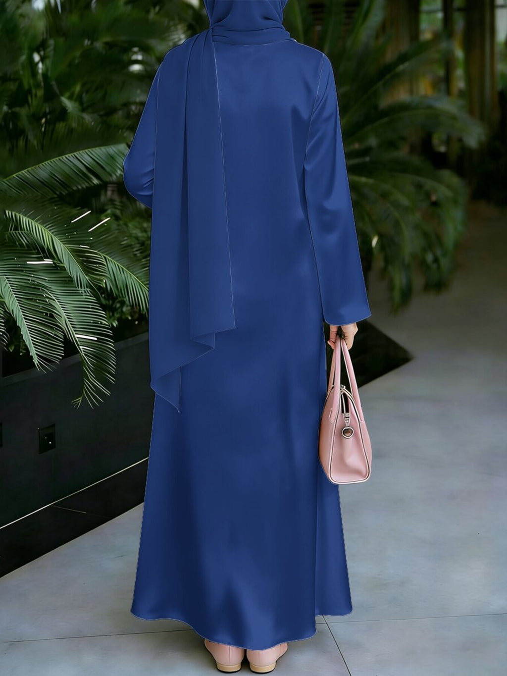 Women's Middle Eastern Style Muslim Elegant Thobe Dress, Suitable for Malaysia, Saudi Casual Conservative Thobe, Long Length Long Sleeve Flowy Fit, for Shopping, Prayer, Family Gatherings, Soft and Breathable Non-Embroidered Craft, Gentle and Simple - Mixed colors