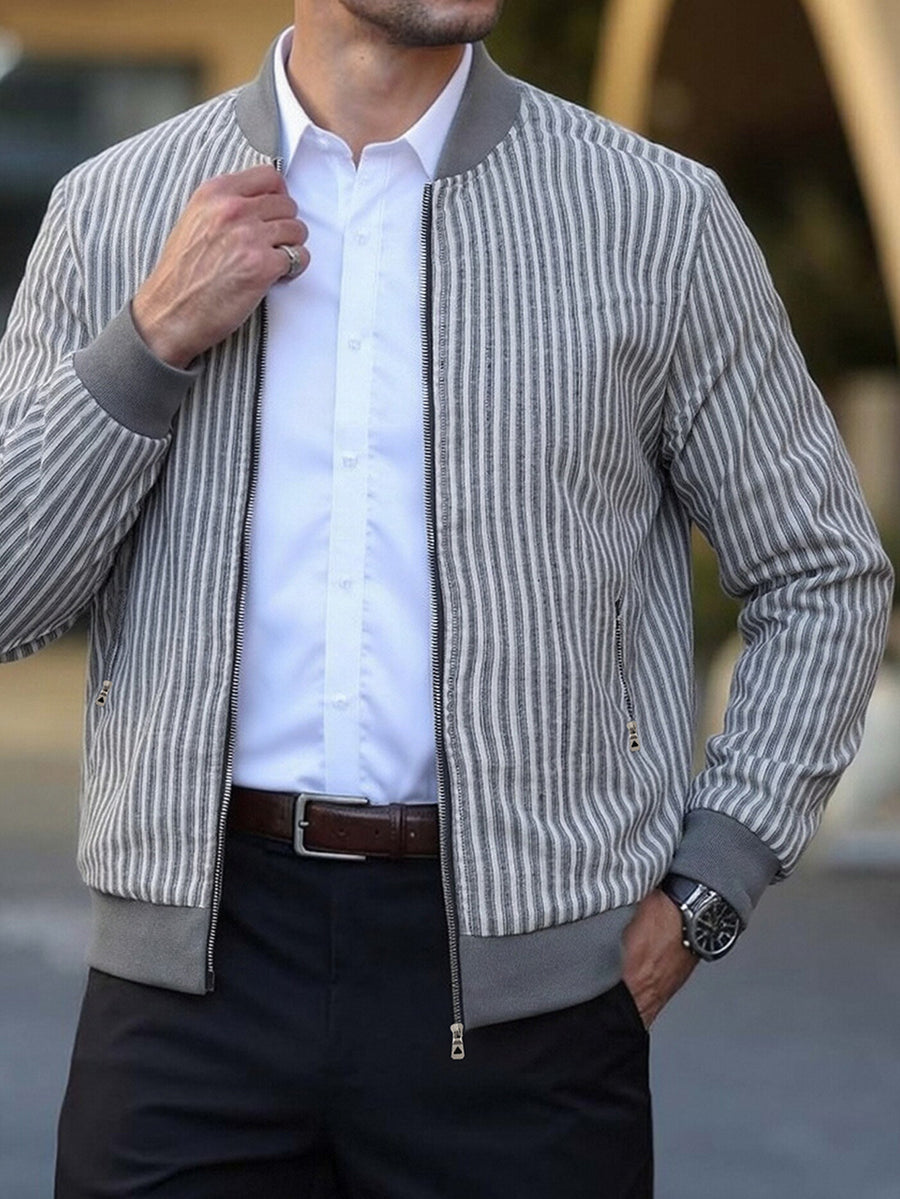 Men'S Jacket, Men'S Casual Loose Blazer, Trendy Men'S Top - Grey