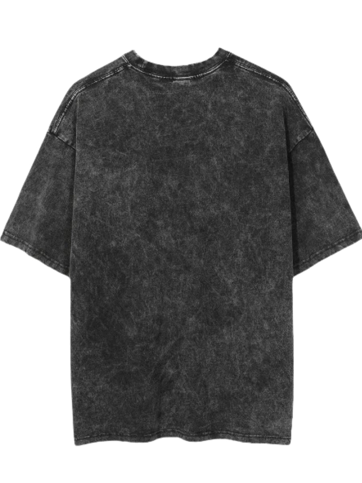 [Villa Le Water OBM] 3pcs Set American Retro Washed Distressed Round Neck Short Sleeve T-Shirt Men'S Summer Loose Trendy All-Match - Steel
