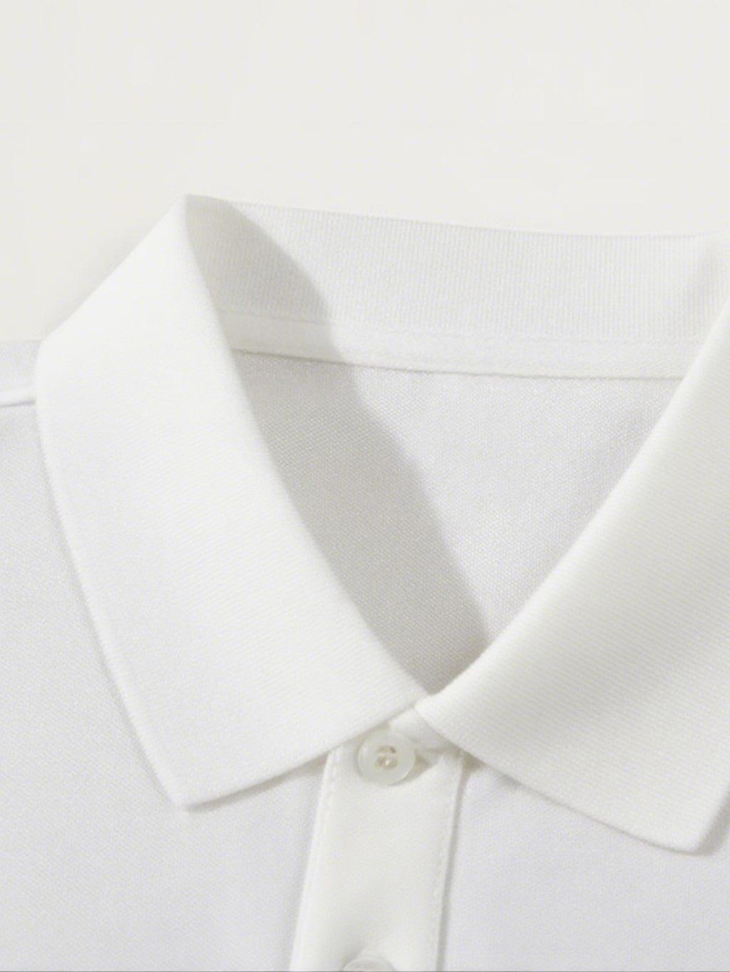 Fashion Men's Short-Sleeve POLO Sporty Style City Letter Layered Digital Print Polo Shirt - White