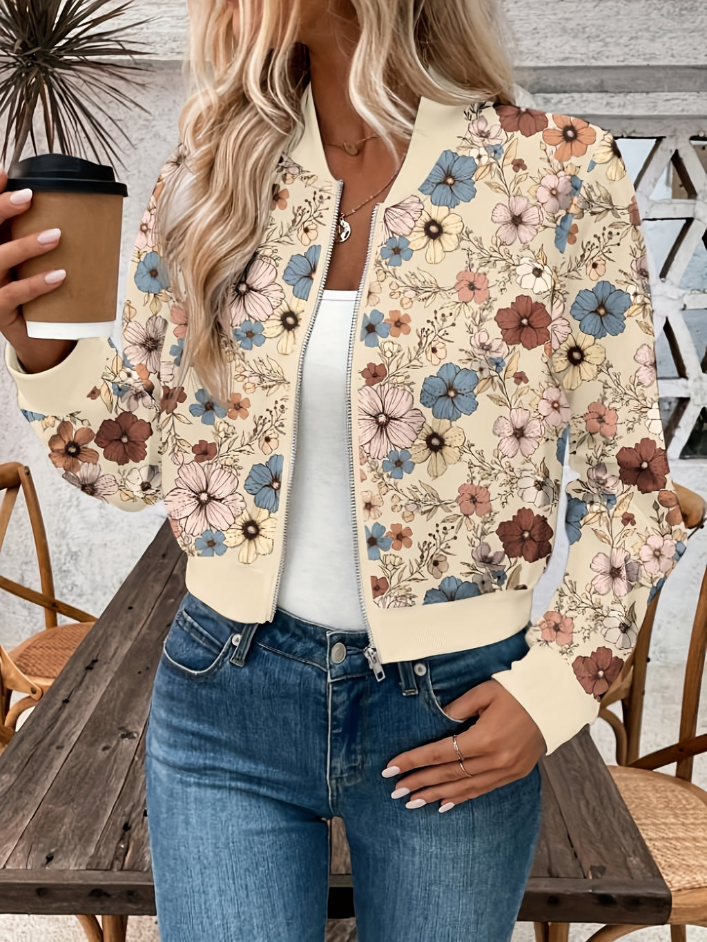 Women's New Leopard Print Ribbed Cuff Zip-Up Lightweight Casual Jacket, Fashionable and Elegant Commuter Vacation Outerwear for Daily Wear in Spring, Summer, and Autumn - Multicolor