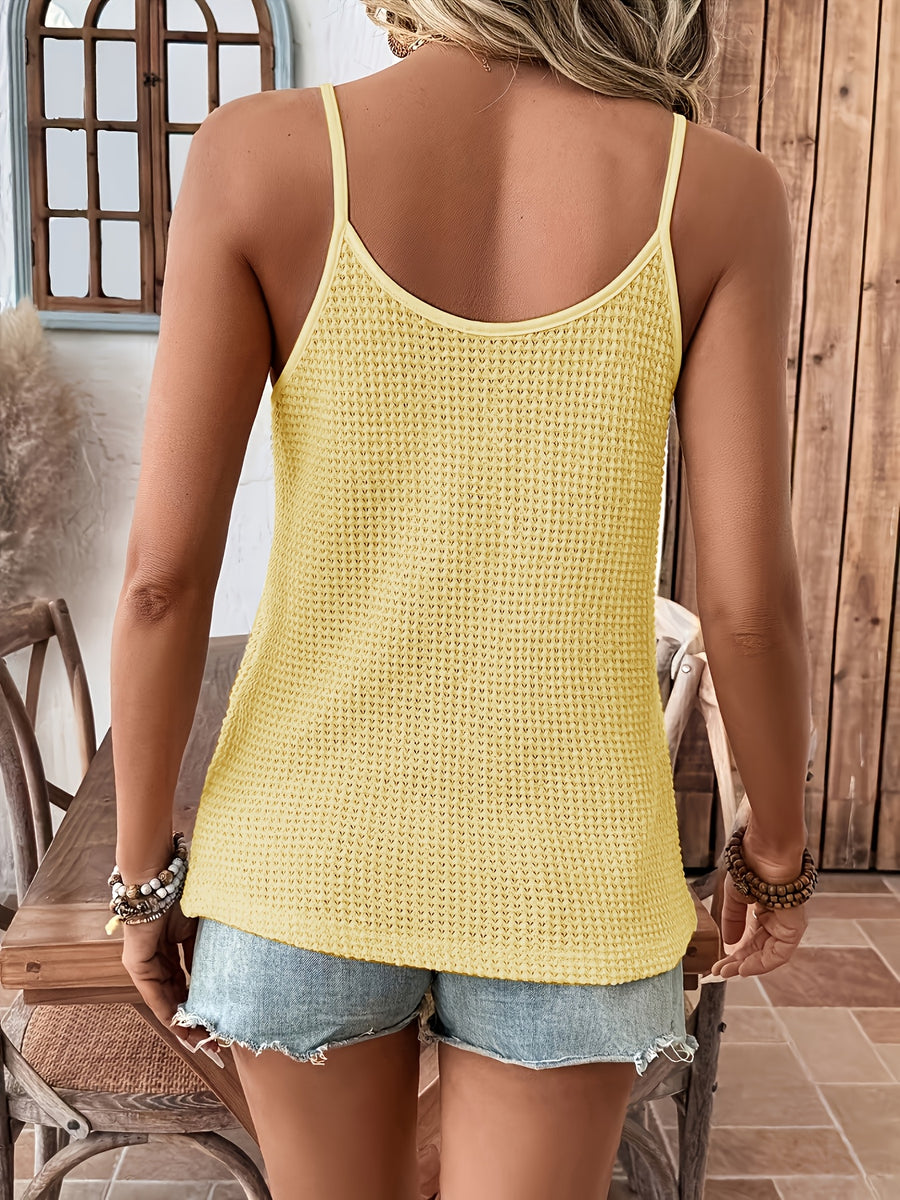 Women's Casual Fashion Tank Top - Yellow