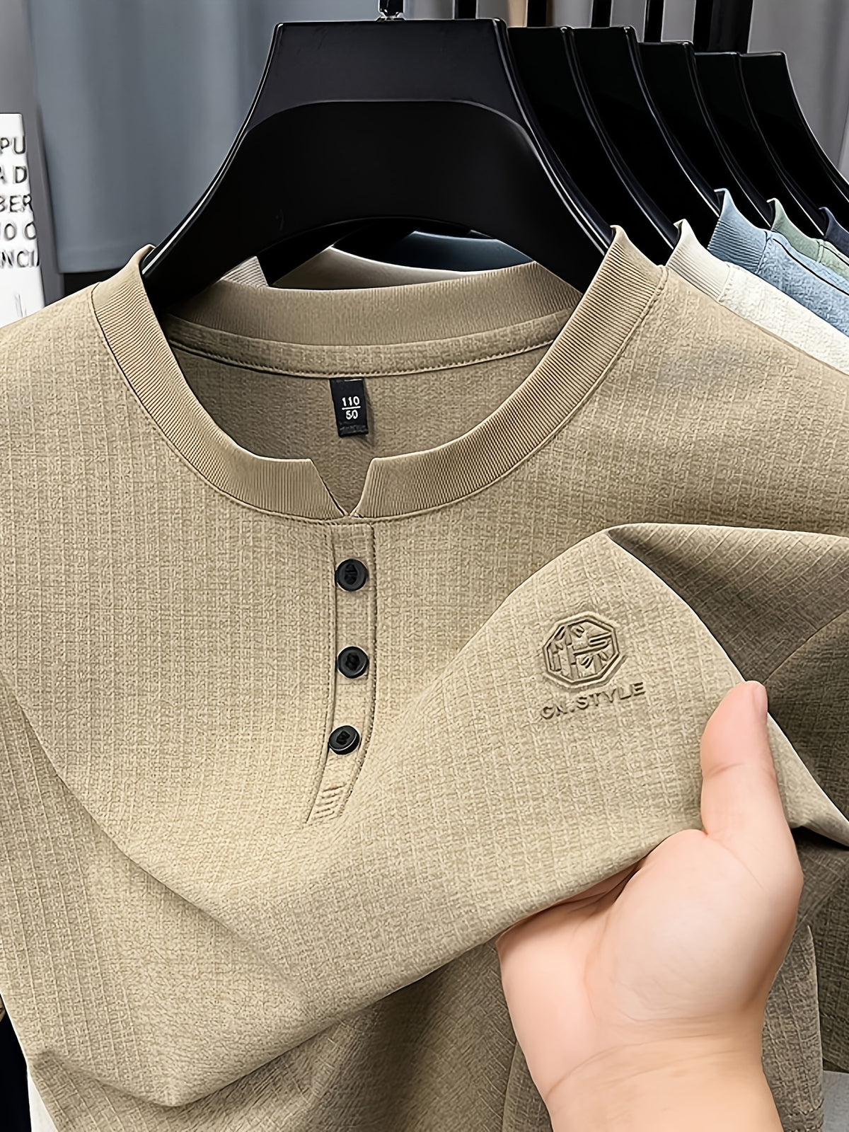 Men's Summer Short-Sleeve Crewneck T-Shirt - Breathable Business Casual Round Neck Base Layer Top, Solid Color Asymmetrical Hem Suitable for Daily Work Wear, Office & Casual Outfits, Machine Washable Light Luxury Style - LakeYellow