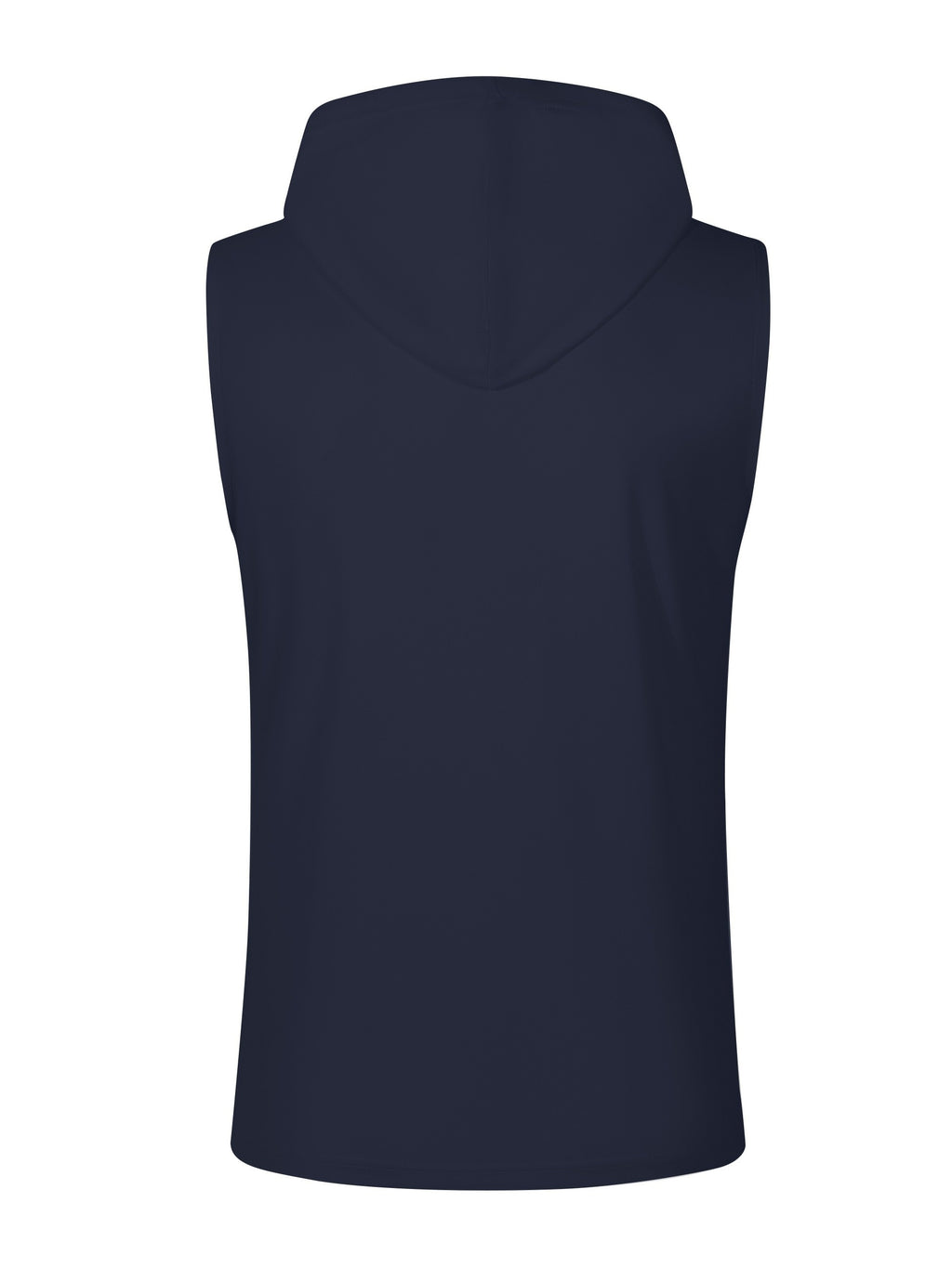 Men's Sleeveless Hooded Henley Shirt - Lightweight, Breathable Polyester | Summer Casual & Sporty Top with Button Detail | Machine Washable - Navy Color