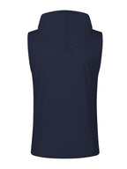 Men's Sleeveless Hooded Henley Shirt - Lightweight, Breathable Polyester | Summer Casual & Sporty Top with Button Detail | Machine Washable - Navy Color