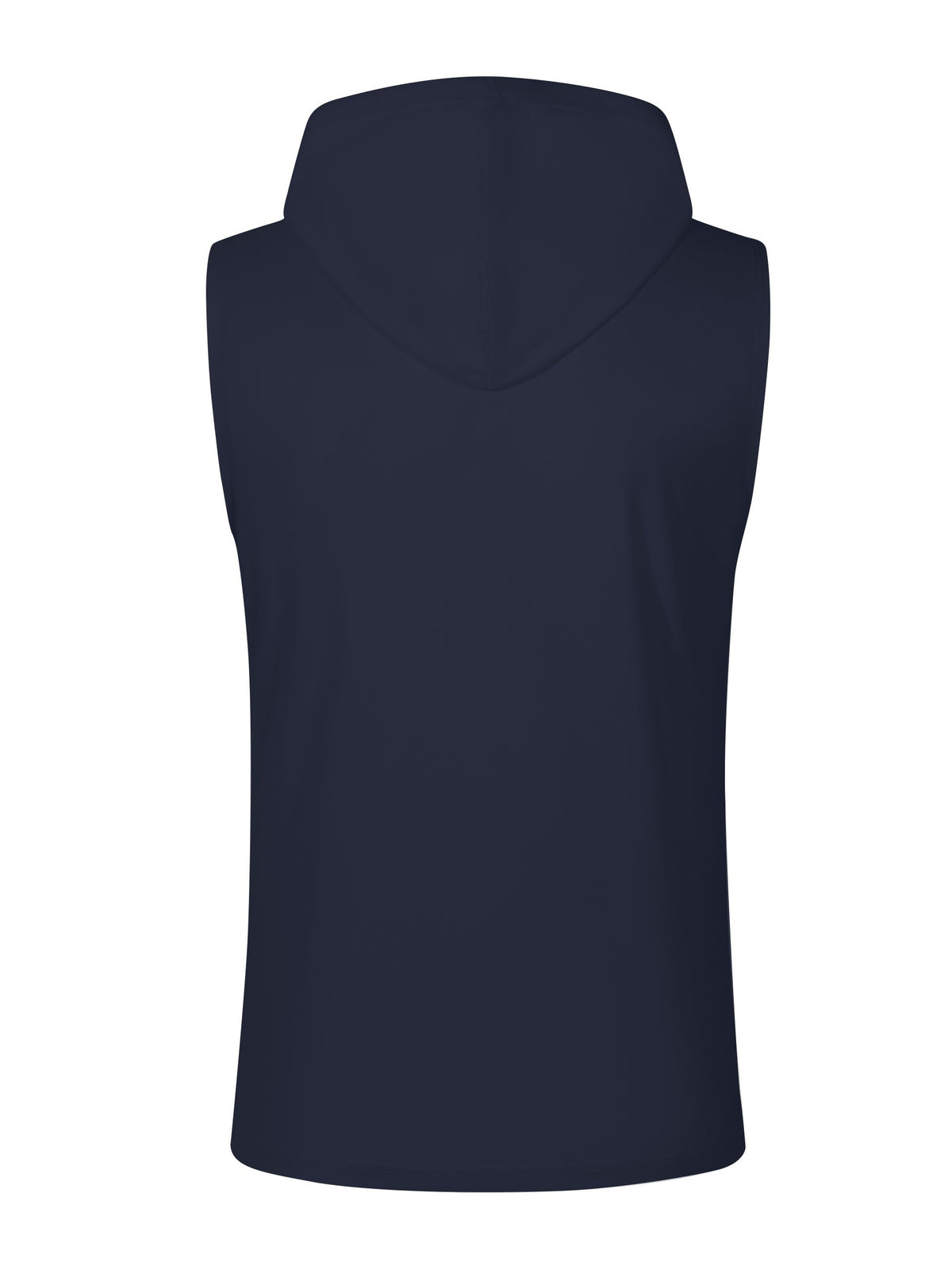 Men's Sleeveless Hooded Henley Shirt - Lightweight, Breathable Polyester | Summer Casual & Sporty Top with Button Detail | Machine Washable - Navy Color
