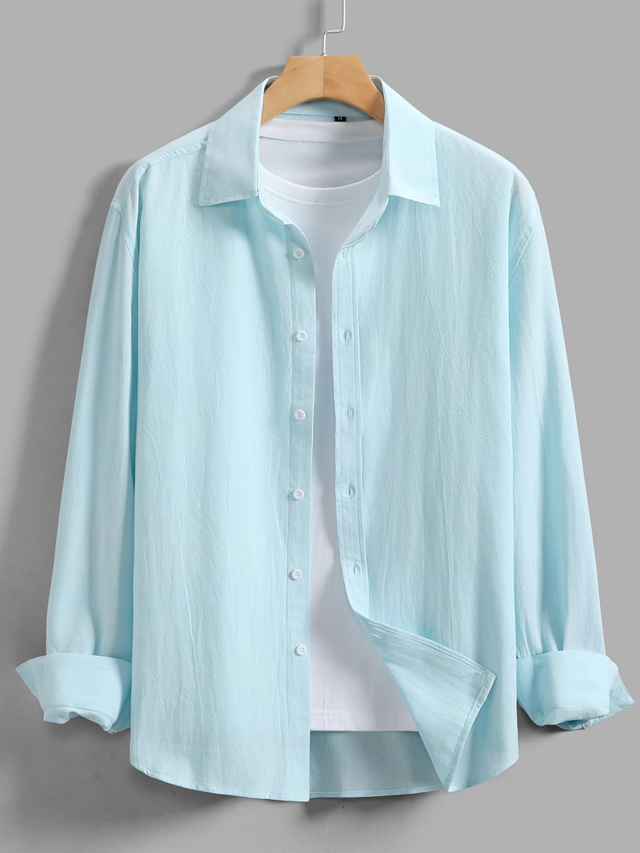 Men'S Casual Shirt - Light Blue