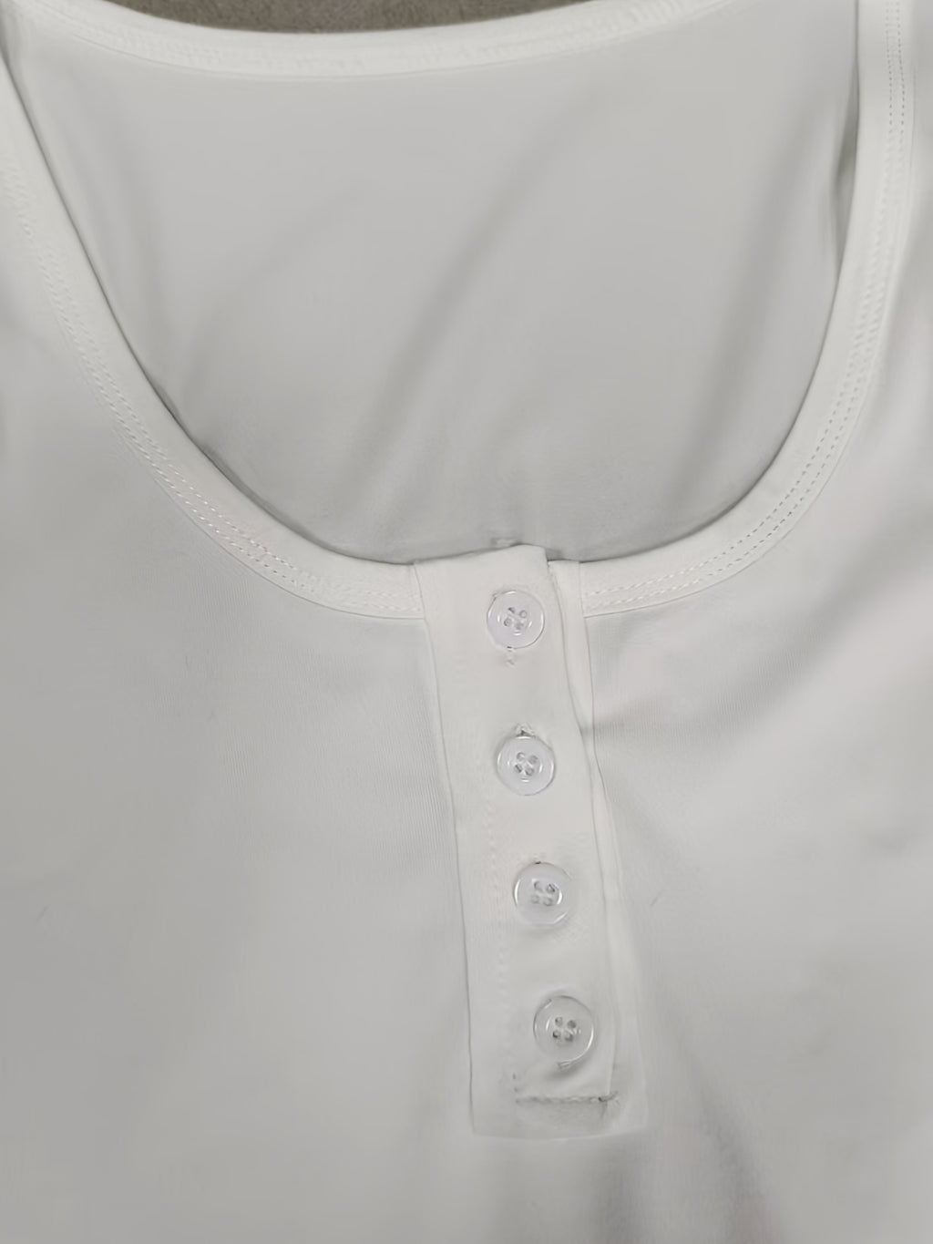 Button Off-the-Should Long Sleeve - White