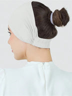 1pc Classic Solid Color Pleated Headband, Can Be Used As a Base Hat, Layered Design Can Be Worn Alone As a Headscarf, Practical Basic Item for Daily Worship And Festive Wear, Meeting Diverse Styling Needs - White