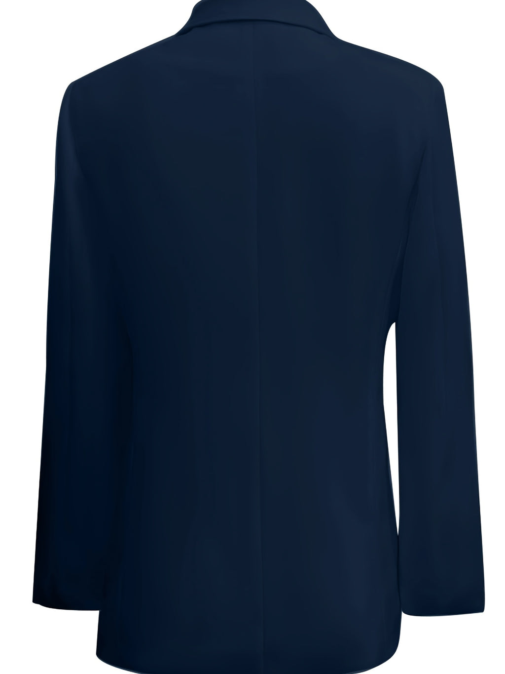 Fashionable Women'S Wear Elegant Suit Jacket Stylish Slim-Fit Commuter Versatile Double-Breasted Long-Sleeved Real Pocket New Casual Suit Jacket Dating / Commuting Multi-Scene Spring And Autumn Outerwear Shopping / Afternoon Tea / Light Business Occ - Navy Color