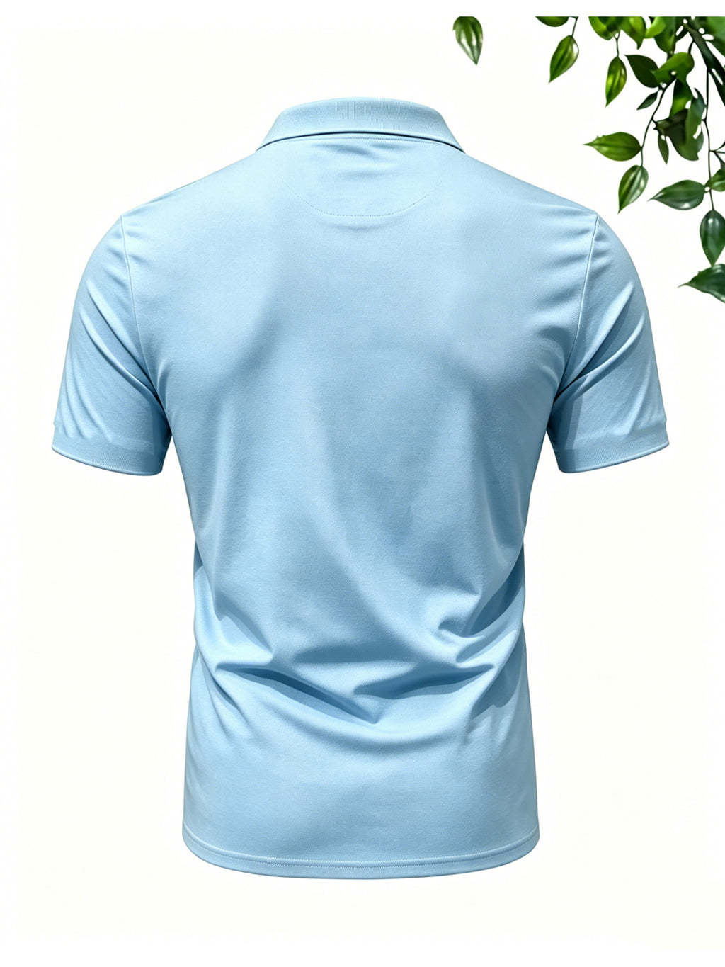 6pcs Men'S Summer Shirts, Men'S Loose Casual Business for polo Shirts, Fashionable Tops, Collared Casual T-Shirts, Short-Sleeved Tops. Suitable for Polo, Golf, Tennis - Light Blue