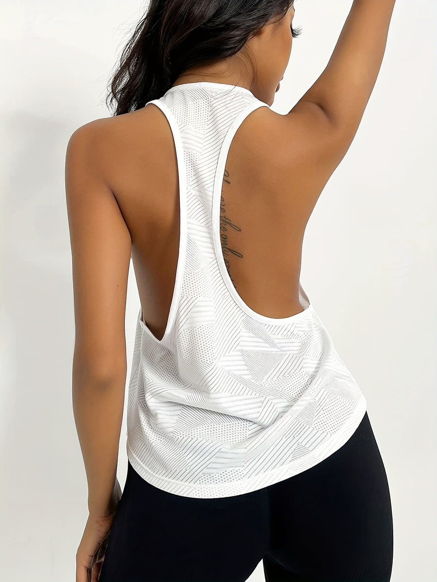 Western Women'S Commuter Athletic Style Vest Top - White