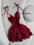 Y2K Spring Summer Cami Dress - Red