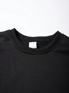 2pcs Men'S Fall Winter Thick Fleece Lined Crewneck Pullover, Retro Beach Surfboard Tree Sunset Graphic, Versatile Warm Long Sleeve Top, Daily Commute, Outdoor Activity, Street Style, Friend Meetup - Black+Light Grey