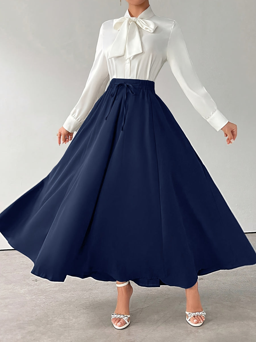 Fashion Women'S A-Line Skirt, Women'S Skirt - Navy Color