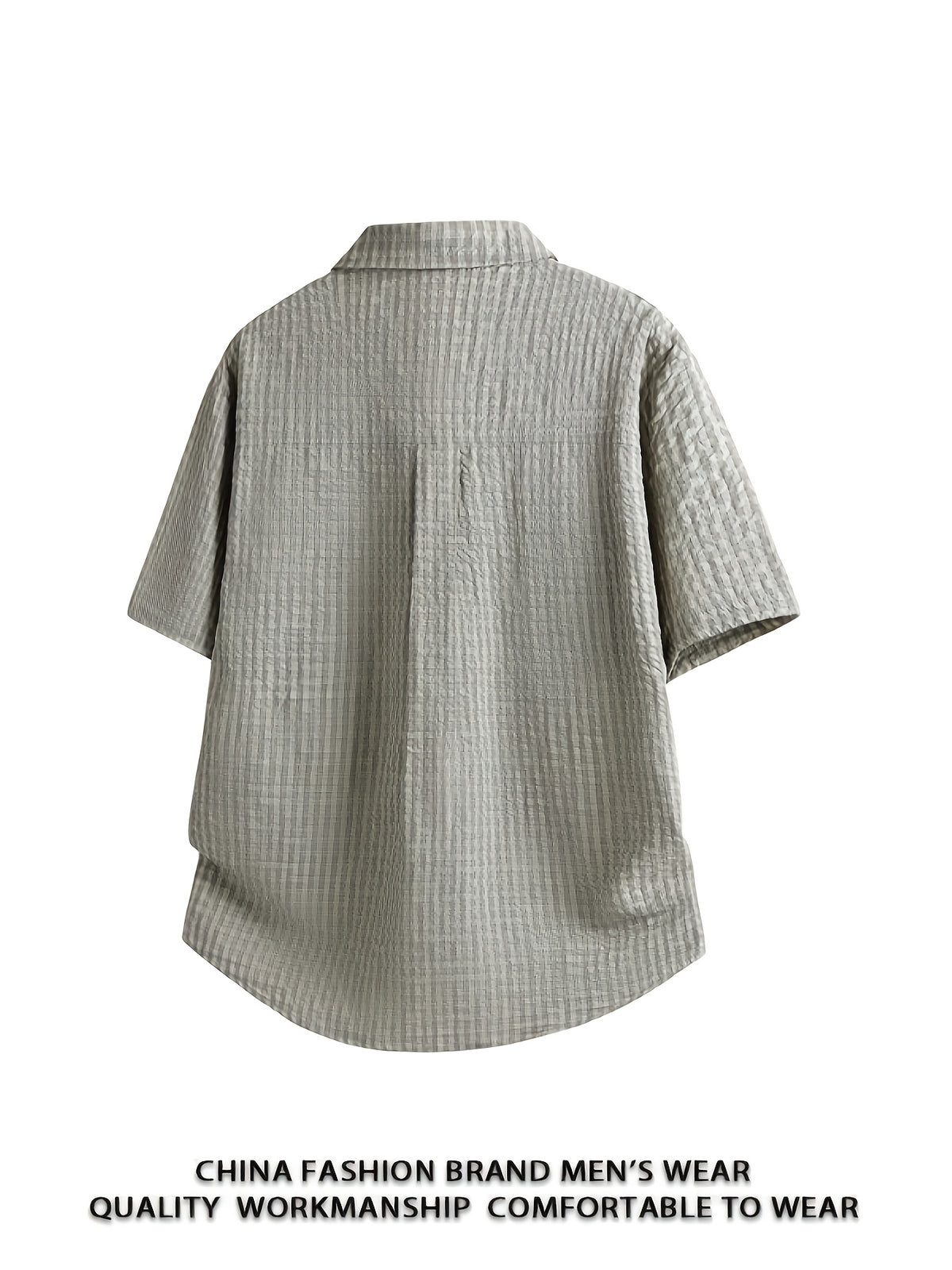 Men's Outdoor Workwear Short-sleeved Shirt Plaid Shirt Summer Loose Beach Shirt Lapel Shirt Top Multi-Pocket Large Size Shirt Affordable Men Oversized Plaid Shirts Size Men Casual Button Shirt Hot 2026 Streetwear - Green