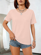 Women's Sexy Backless Careful Machine, Printed with Cat Butterfly Plush Print Pattern, Semi Transparent Round Neck T-shirt, Breathable Mesh Fabric, Suitable for All Seasons, Suitable for Casual and Formal Wear - Pink