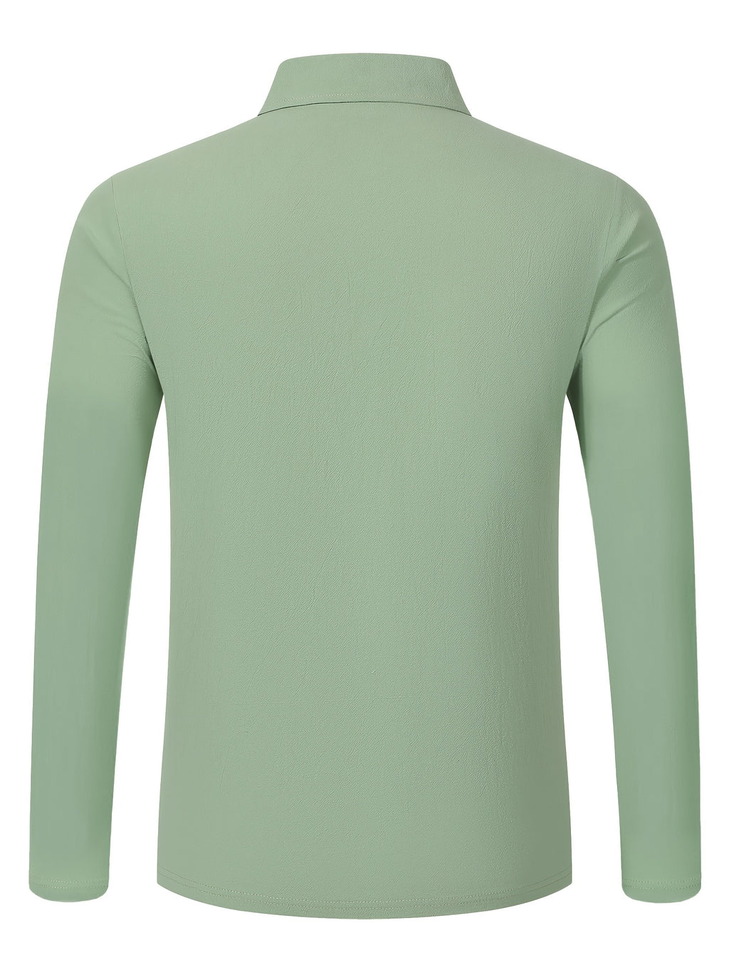 Autumn New Men'S Long Sleeve Shirt Casual Vacation Lapel Golf Long Sleeve - Olive Green