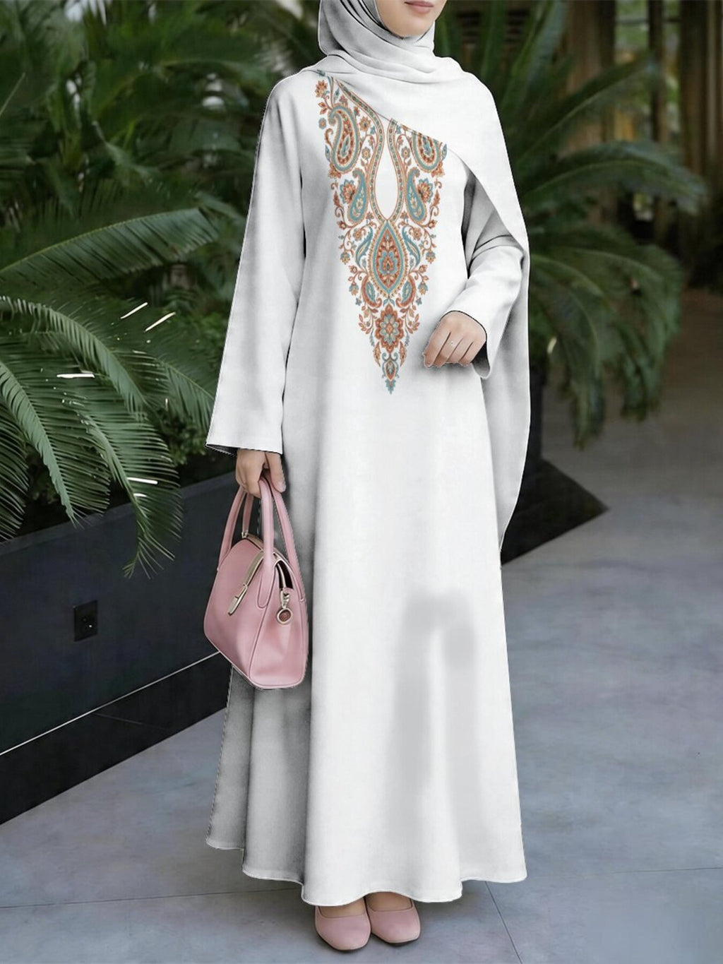 New Muslim Women's Fashion Arrival: Women's Dress, Classic Loose Fit, Middle Eastern Traditional Robe, Elegant Muslim Long Dress, Long Abaya. Restoring the Essence of Middle Eastern Traditional Robes, This Is a Noble and Elegant Long Dress Suitable - Mixed colors