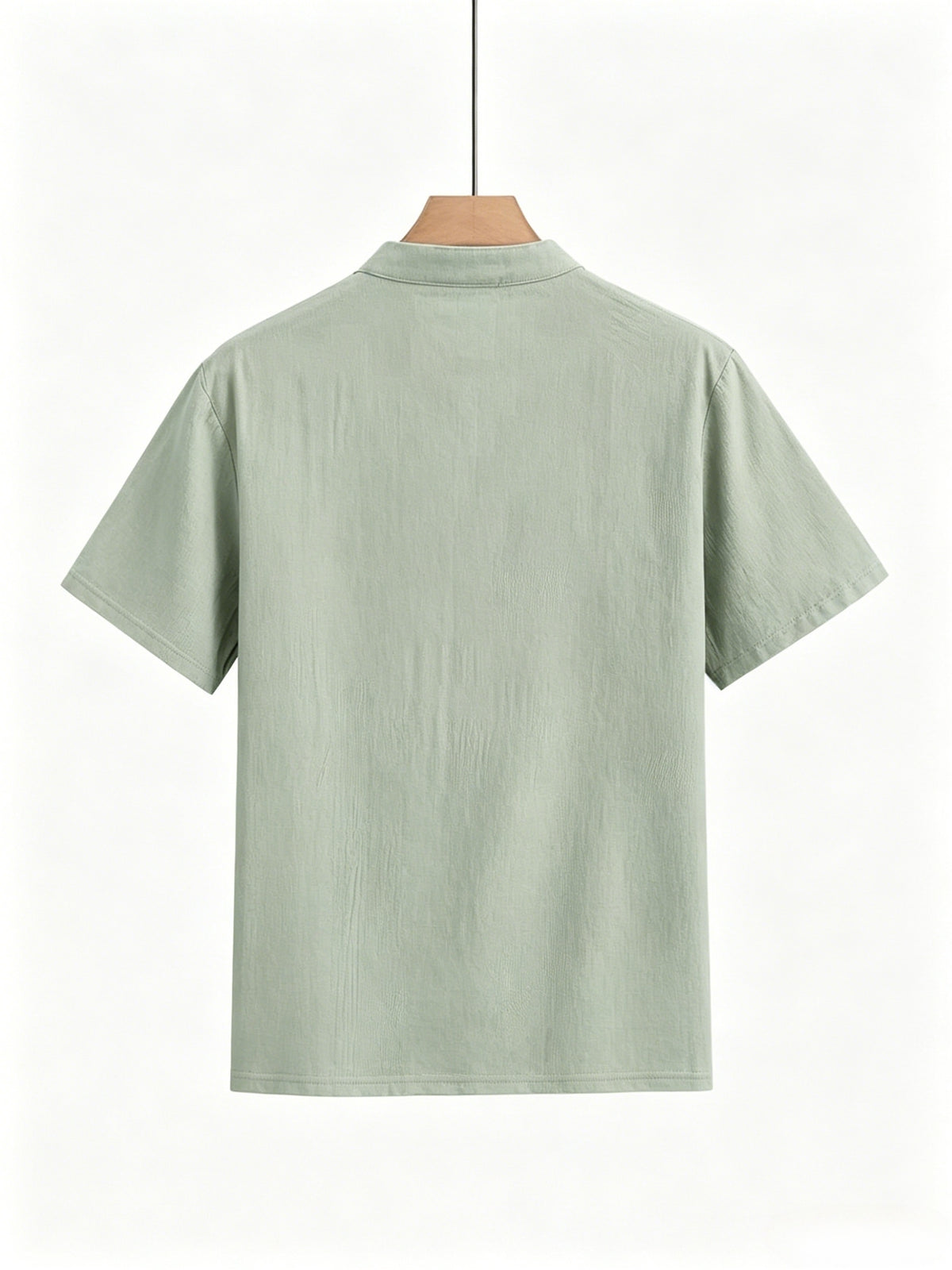 [Shule Shui OBM]New Men's Casual Henley Shirt Suitable for Parties and Dates - Olive Green
