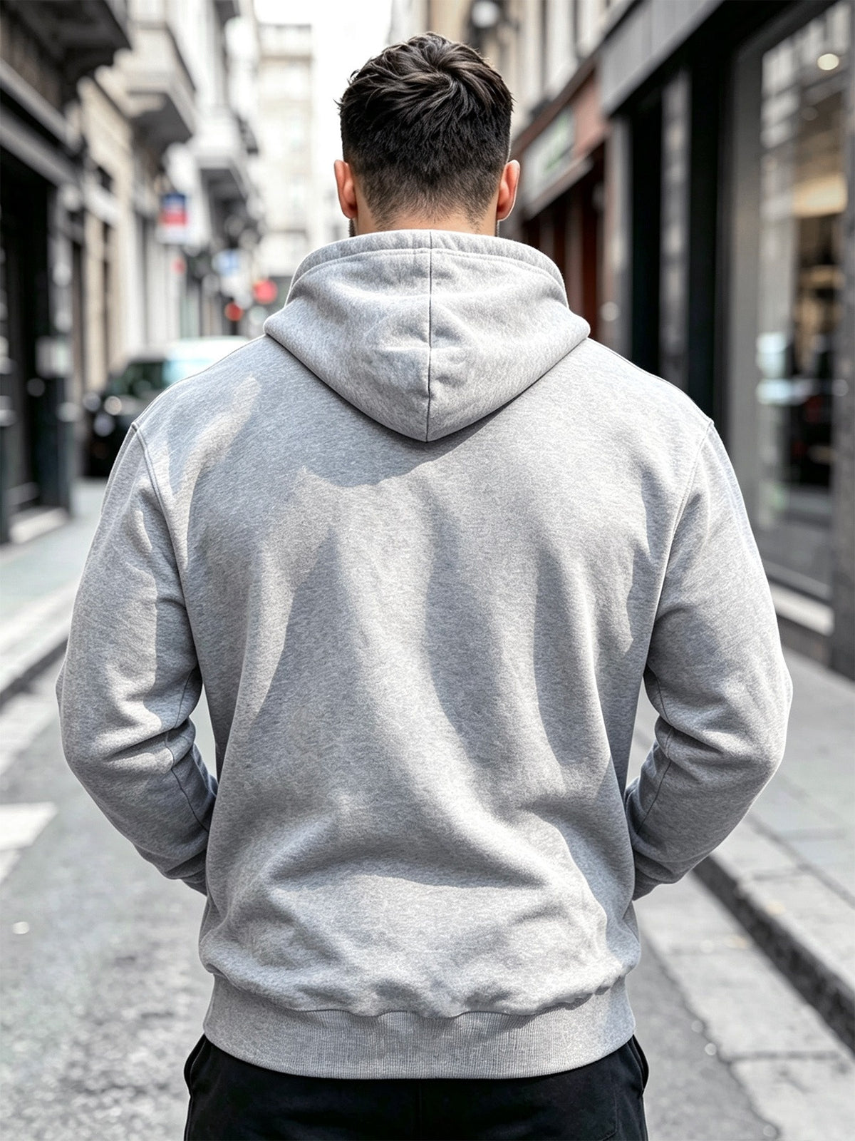 3pcs Men'S Solid Color Hooded Sweatshirt Set, Regular Fit, Drawstring Pullover Top, Fleece Lined, Warm And Comfortable, Elastic Soft, Casual Daily Home Wear, Suitable for Fall Winter Fashion Men'S Outfit - Teal+Black+Light Gray