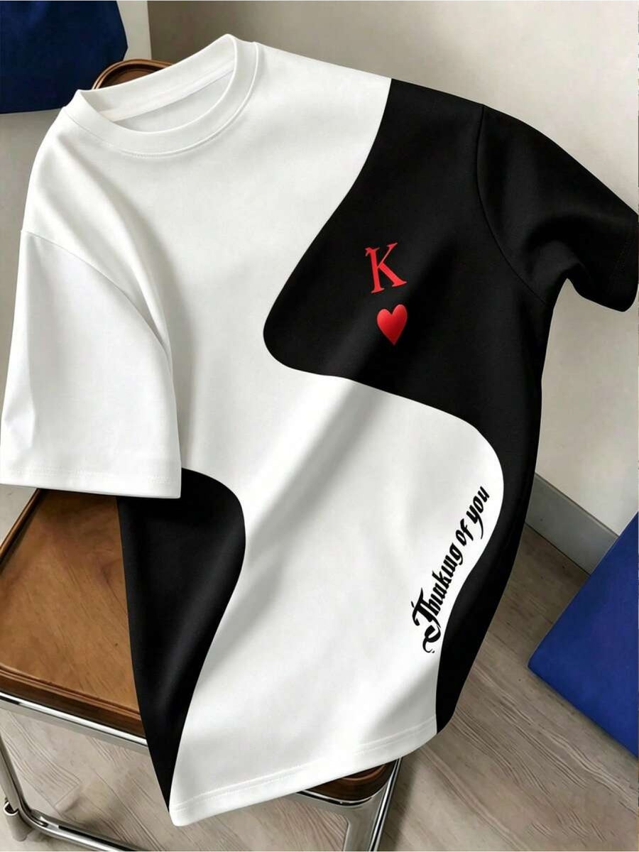 Men's Summer Fashion Casual Sporty Top with Unique Print Design - Multicolor 6