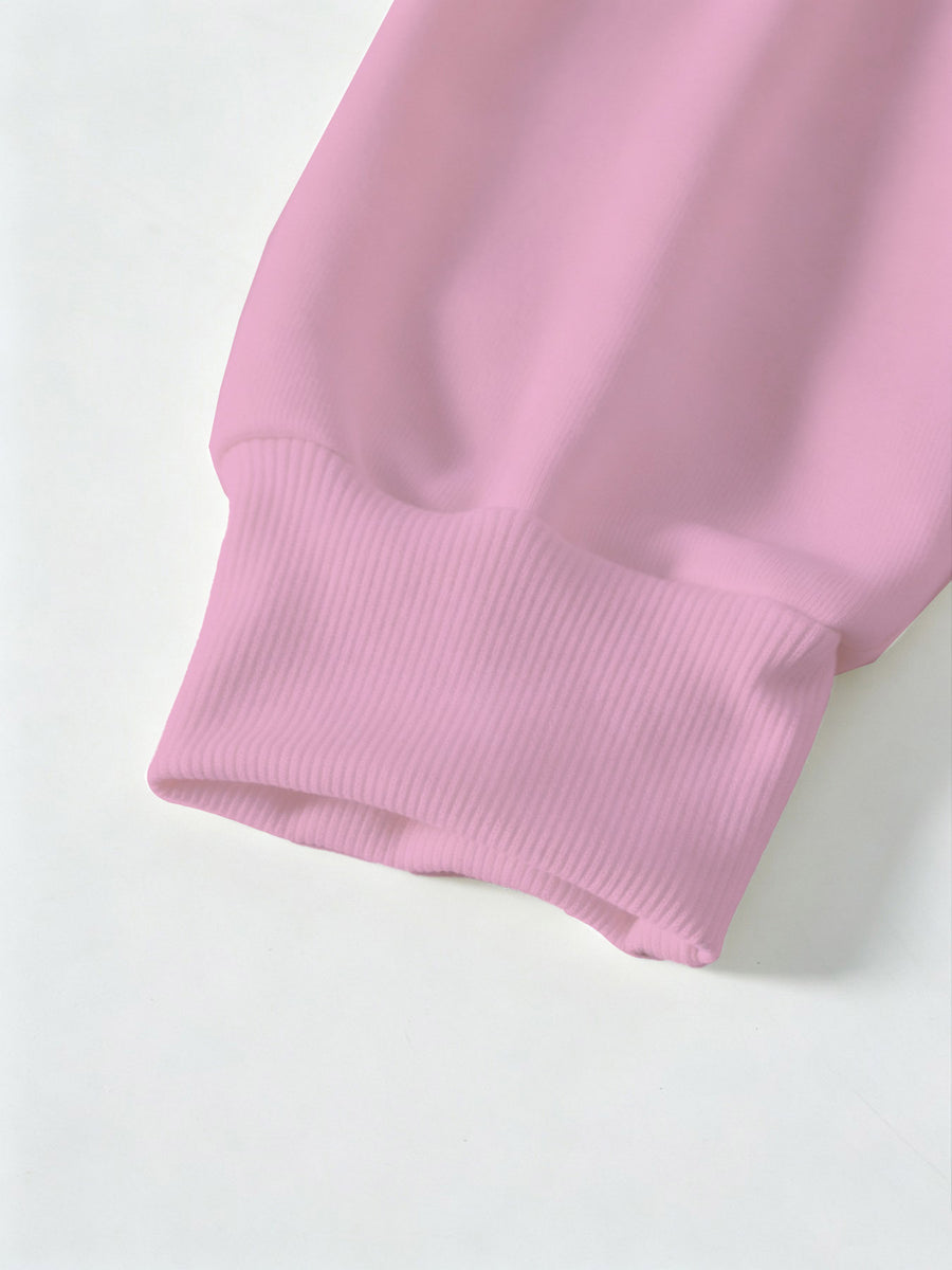 New Men'S Solid Color Autumn Winter Casual Athletic Top Men'S Hooded Zipper Sweatshirt - Pink Color