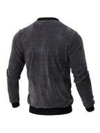 [Pearson OBM] Spring/Autumn Men'S Solid Color Unique Jacquard Texture Fabric Casual Fashion Zipper Jacket Coat - Grey