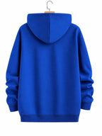 Men's Hoodie, Music Festival, Colorful Dripping Headphones Graphic, Pullover Sweatshirt, Streetwear Style, Casual Daily Wear Fall Winter, Front Print Design with Kangaroo Pocket And Drawstring Hood - Royal Blue