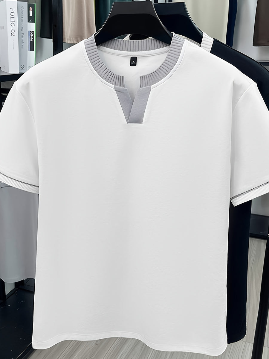 Men'S Summer Short Sleeve Shirt, Comfortable And Carefree - SINBOS - White