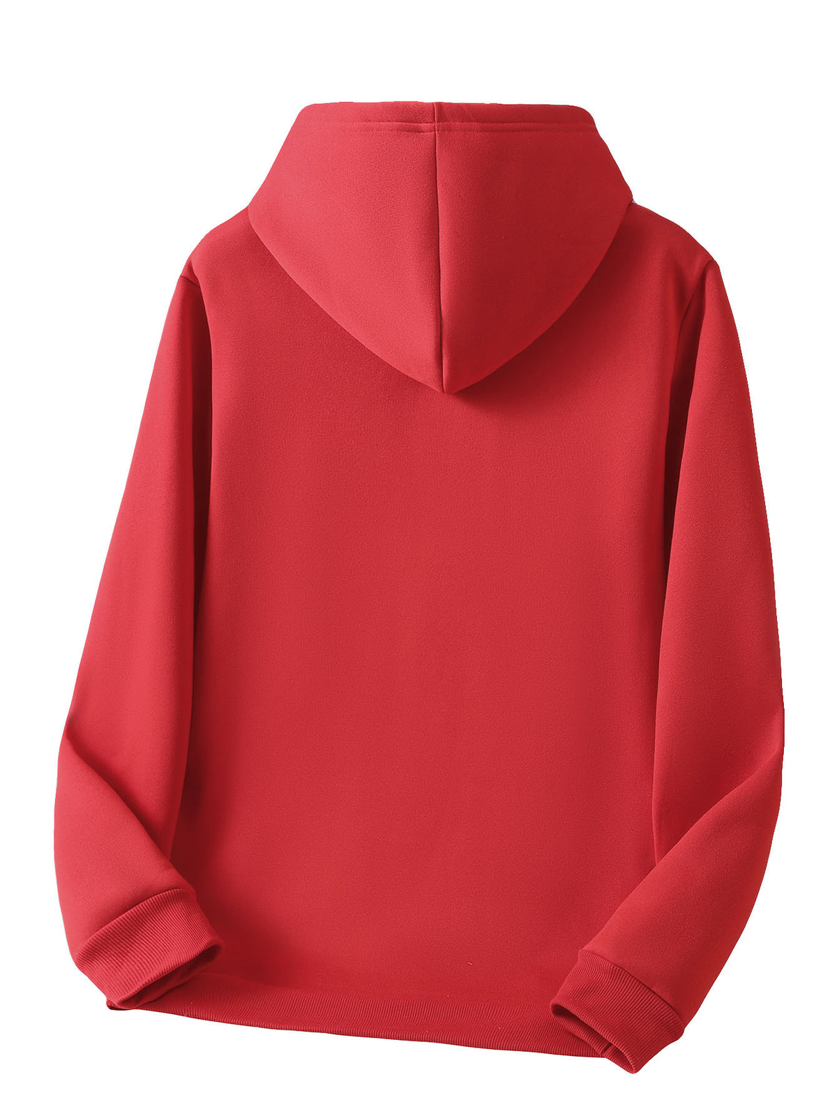 Men's Fashionable Trendy Hooded Casual Sweatshirt, -Lined for Autumn/Winter, American Style for Christmas and Halloween Outings - Red