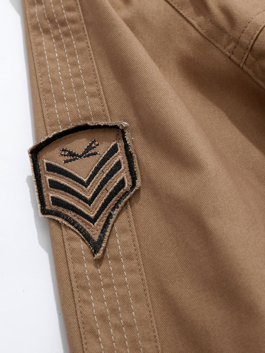 [Pearson OBM] Men'S Jacket, Athletic Jacket, Warm Jacket, Fall Jacket for Men, Outdoor Military Style Plus Size Student Training Outfit, Climbing Sports Wear, Air Force Jacket, Men'S Flight Suit - Khaki