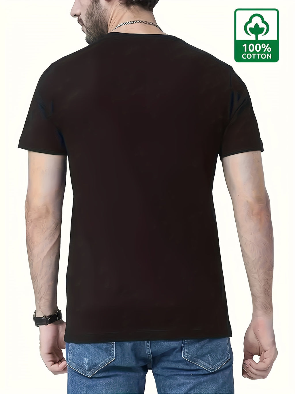 2pcs Men'S Premium 100% Sports Casual T-Shirt, Trendy Tees, Black Tees for Men, Breathable And Sweat-Absorbing Short Sleeves for Summer, Round Neck Short Sleeves, Men'S Comfy Clothing Tops for Daily Vacation - Black