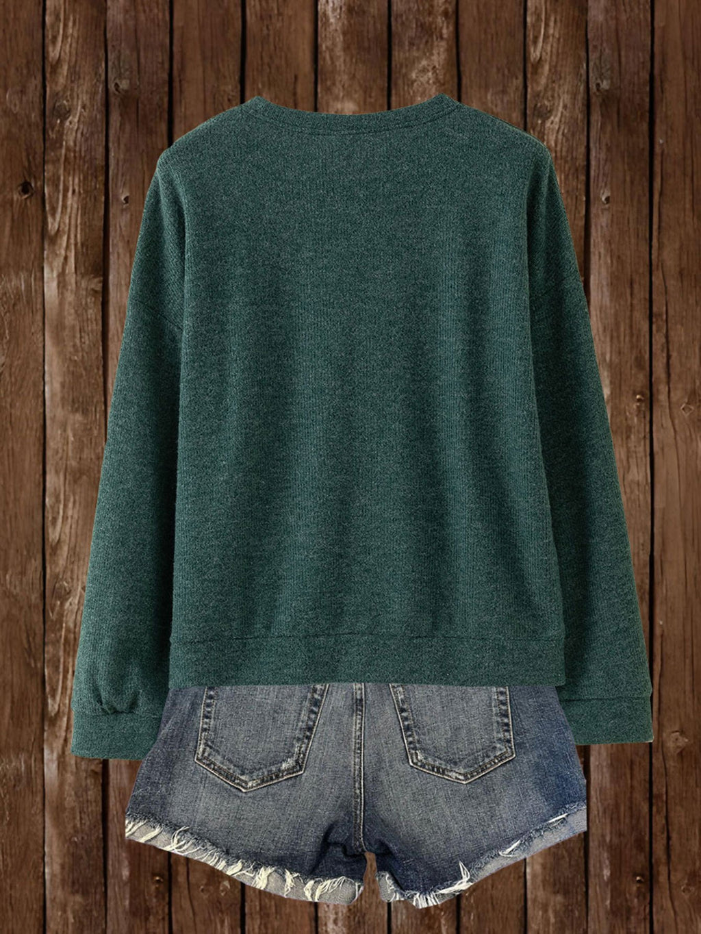 Autumn And Winter Animal Cartoon Pattern Printed Design Women'S Casual Warm Round Neck Sweater for The Fall And Winter Season - Dark Green