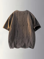 Men'S Contrast Cracked V-Neck Short Sleeve T-Shirt Summer Loose Casual Athletic Pullover Base Layer Shirt Men'S Summer Easy Fashion Men'S Top - Dark Gray