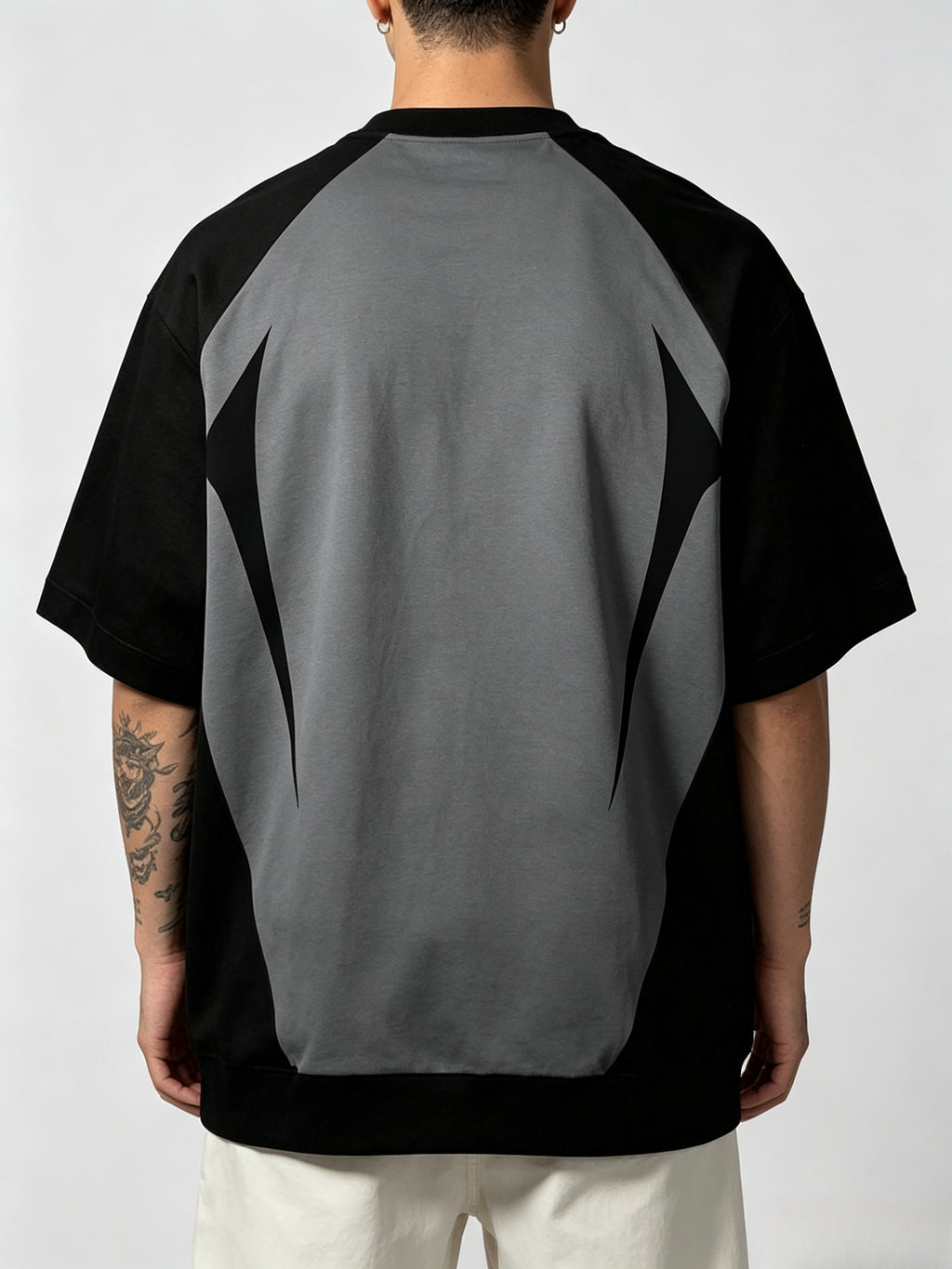 Men's Digital Print T-Shirt, Summer Geometric Line Short Sleeve, Loose Fit, Comfortable, Breathable, Versatile, Trendy, Minimalist Style, Black, White, and Gray Color Palette, Crew Neck, Casual Sportswear Top, High Street Fashion, Versatile Style - Mixed colors