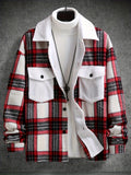 Pearson OBM Men's Novelty Plaid Cross-Border Coat - Red