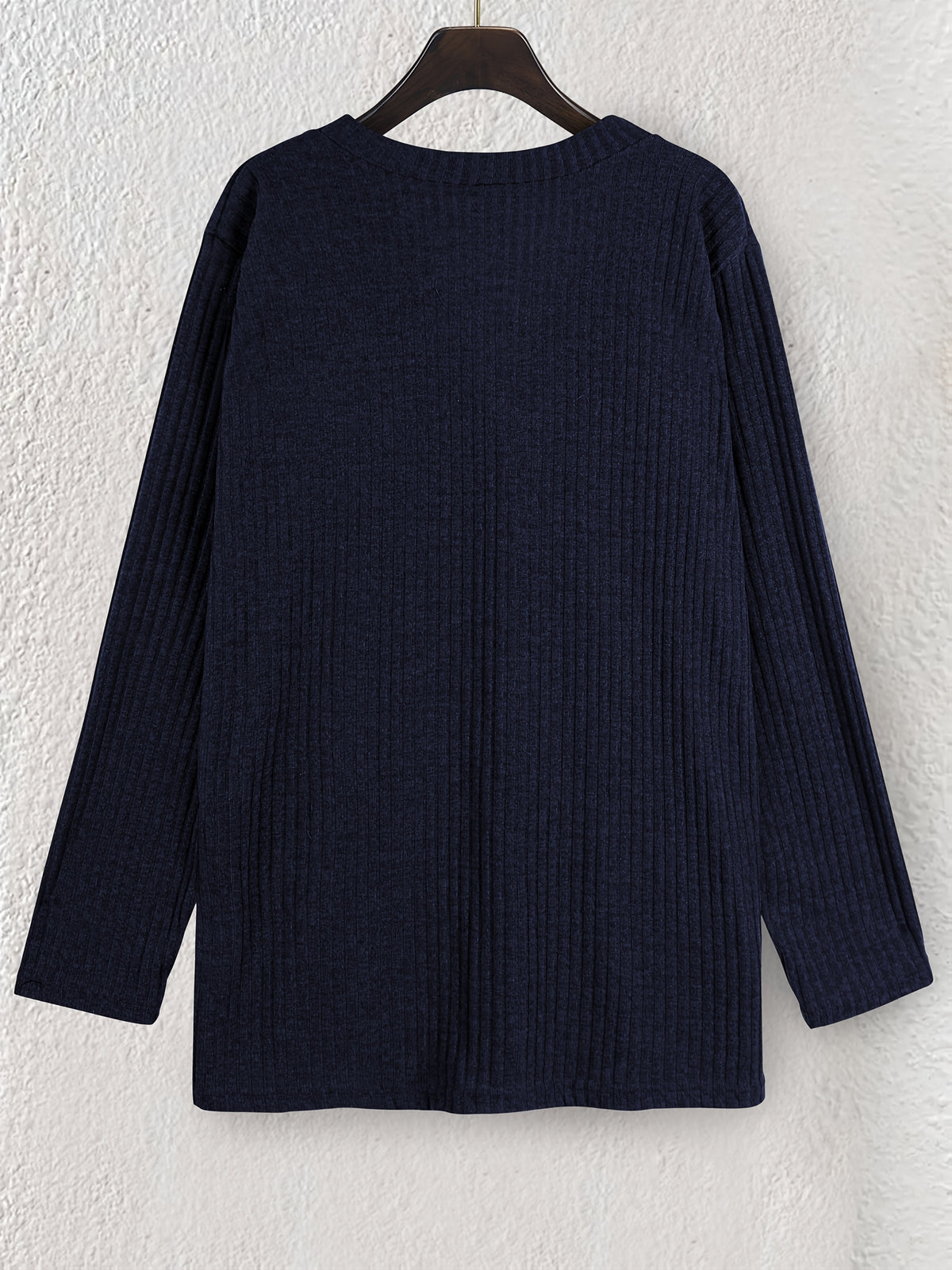 Women's Fashion Warm Cardigan with Pockets - Navy Blue-2
