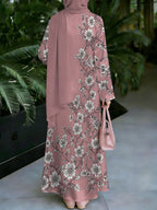 New 2026 Special Collection, Muslim Robe Style, Muslim Women'S Long Dress, Middle Eastern Traditional Cultural Costume, Suitable for Malaysian Women'S Wear, Middle Eastern Women'S Fashion Retro Artistic Style - Mixed colors