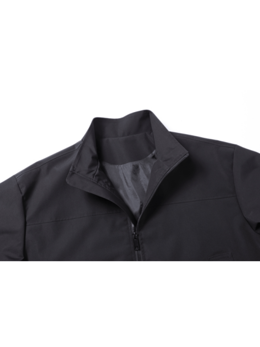 New High-Quality Flight Jacket Stand Collar Jacket for Men, Casual Jacket Outerwear Top, American Trendy Jacket - Off-white