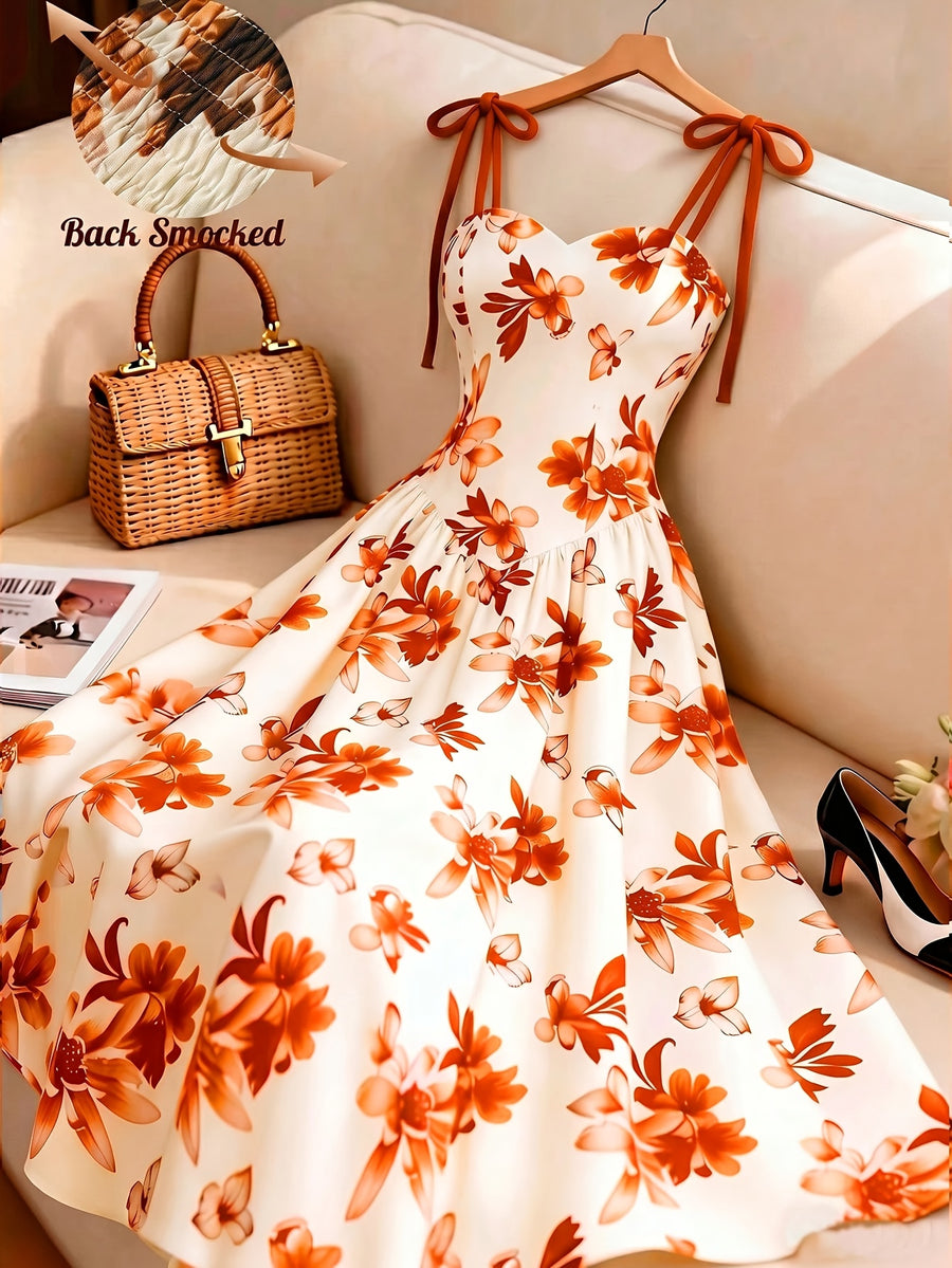 Elegant Sleeveless Dress, Perfect for Vacation Beaches, Streets, and Other Occasions, New Spring/summer Style - Orange