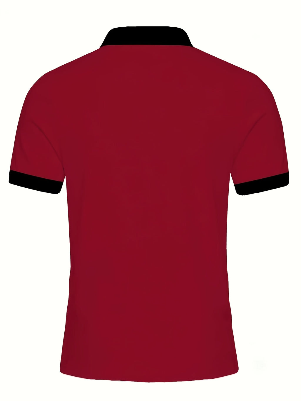 Men'S Casual Polo Collar Button-Short Sleeve Easy Polo Shirt Men'S Summer Comfortable Top - Burgundy