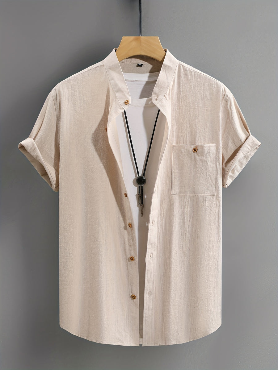 Men's Casual Shirt - Apricot