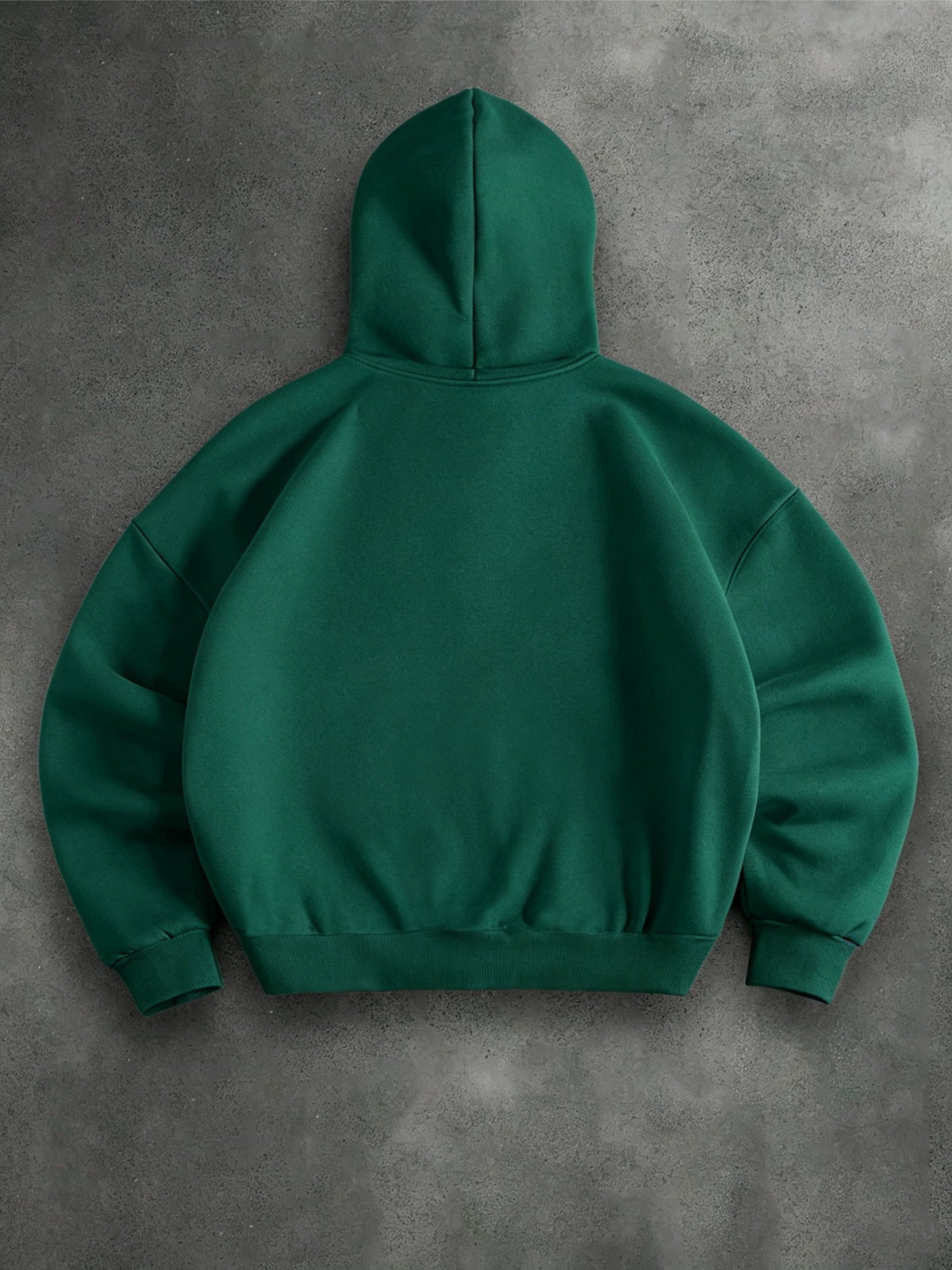 Men's Solid Color Drop Shoulder Zip-Up Sweatshirt, Double-Layer Hooded Sweatshirt Jacket, Long-Sleeve -Lined Jacket, Men's Zip-Up Cardigan for Spring/Autumn Casual Wear, Cropped Hooded Sweatshirt with Pockets and Drawstring, Suitable for Outings - Green 2