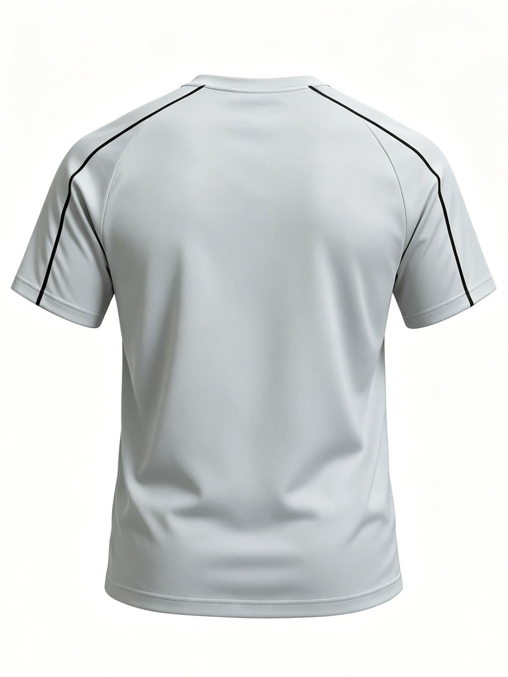 Spring and Autumn Thin, Quick-drying, Solid-color Knitted Printed Short-sleeved T-shirt, Casual Sports, Simple, Breathable and Comfortable, Home Daily All-match Tops - Light Grey