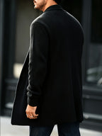 JANE DRESSINGLOG Men's Autumn/Winter Casual Knit Cardigan, Simple and Stylish, Suitable for Daily Wear - Black